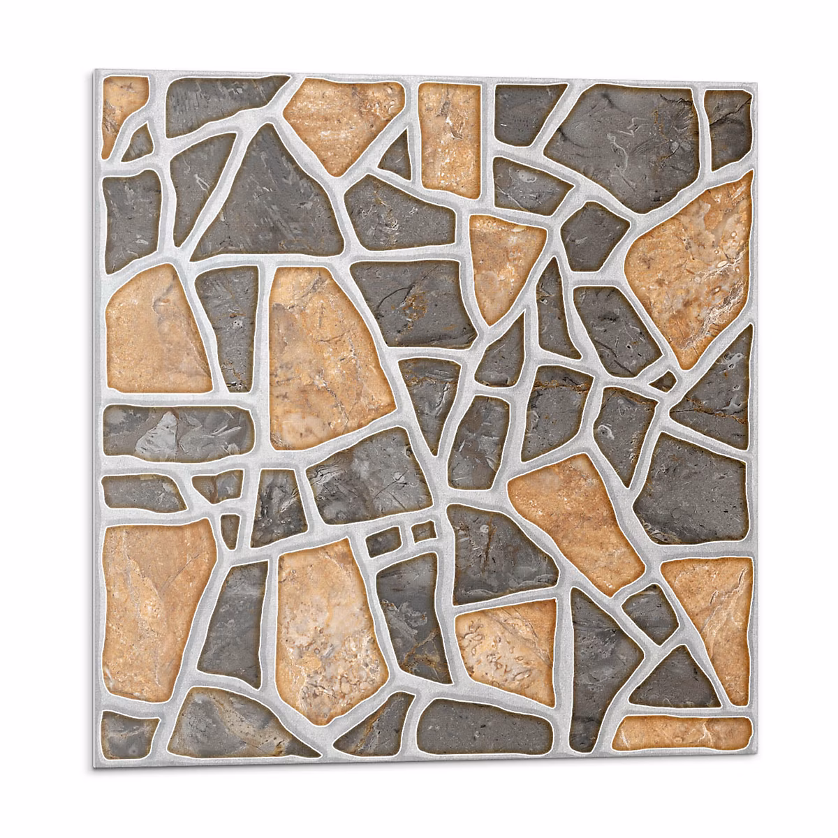 Carreau Vinyl Adhésif Wallfluent 20 × 20 cm Motif De Mosaïque De Pierre 20 pièces