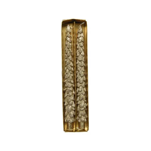 Bougie coloris or en cire sapin - 3 cm