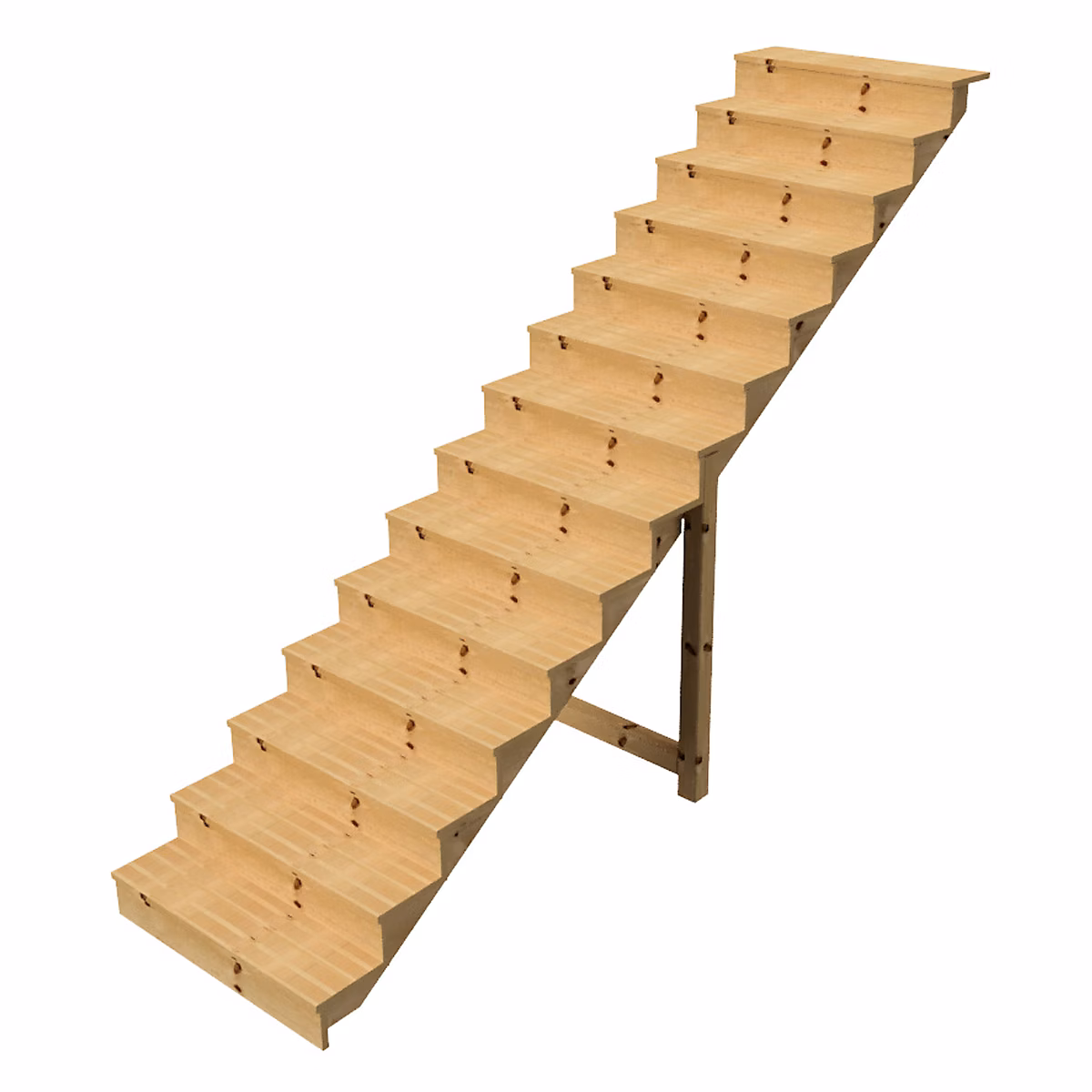 BERLIN Escalier extérieur bois 14 marches H 241cm L-100cm fermé – Réf. VZKBSGCTH0685351563