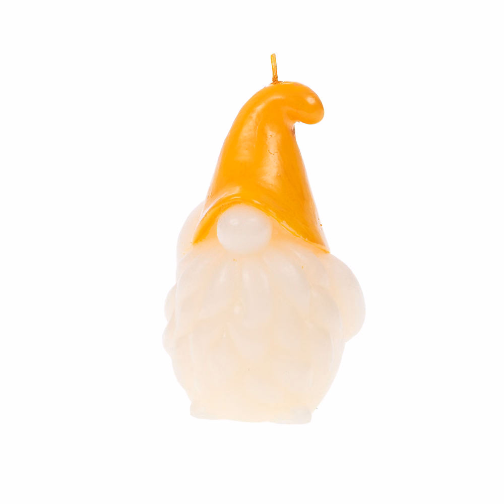 Objet décoratif – Bougie Gnome Basile jaune (lot de 4)