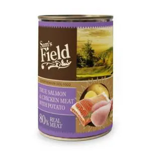 Boîte de pâtée pour chien au saumon et au poulet Sam's Field - 400 g