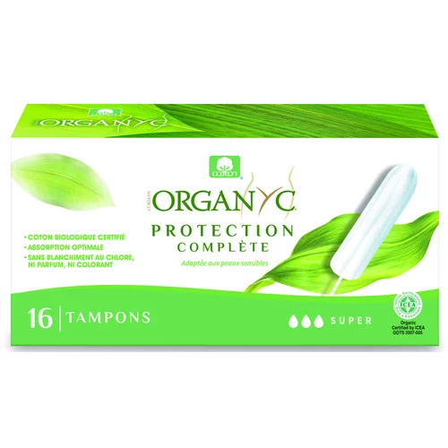 16 tampons super sans applicateur Organyc