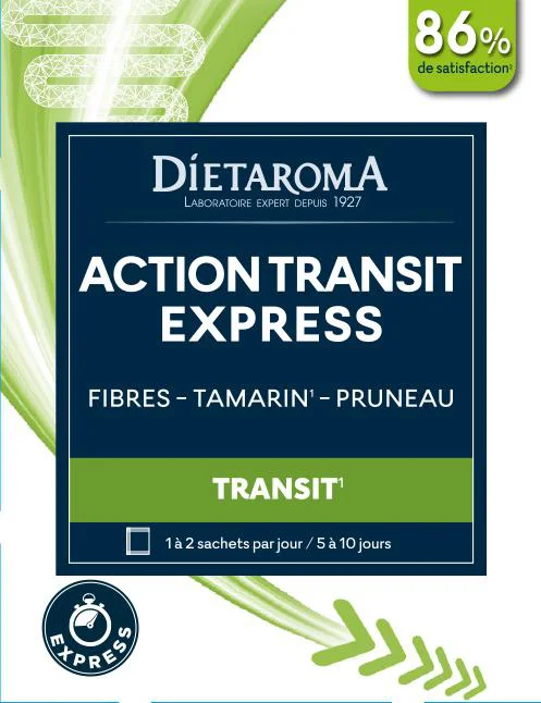 Complément alimentaire action transit express Dietaroma - 10 sachets
