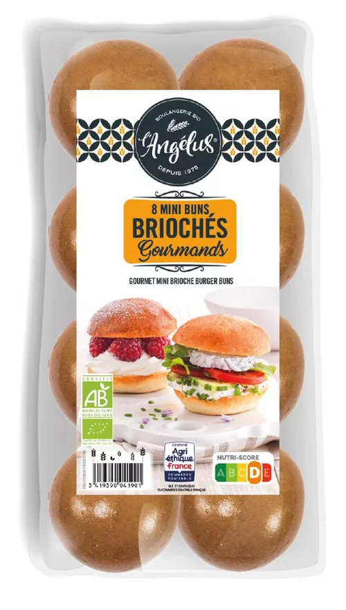 Lot de 8 mini buns briochés Angelus - 8 x 25 g