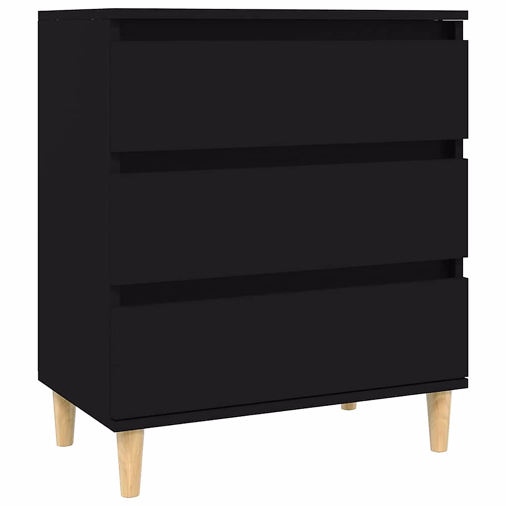 823041 vidaXL Buffet Noir 60 × 35 × 70 cm Bois d'ingénierie