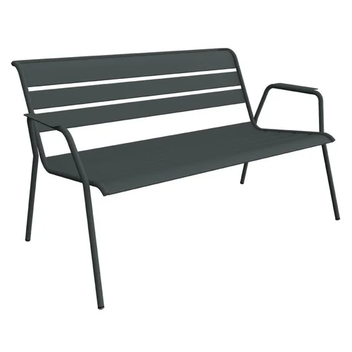 Banquette lounge Monceau coloris gris en acier Fermob - 132 x 82 cm