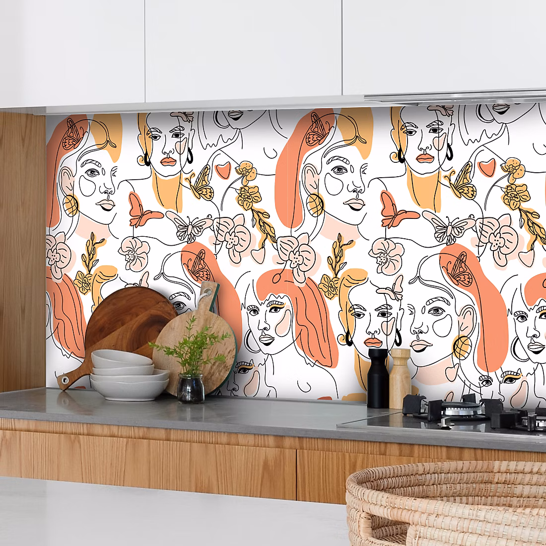 Crédence adhésive art déco 50 × 400 cm