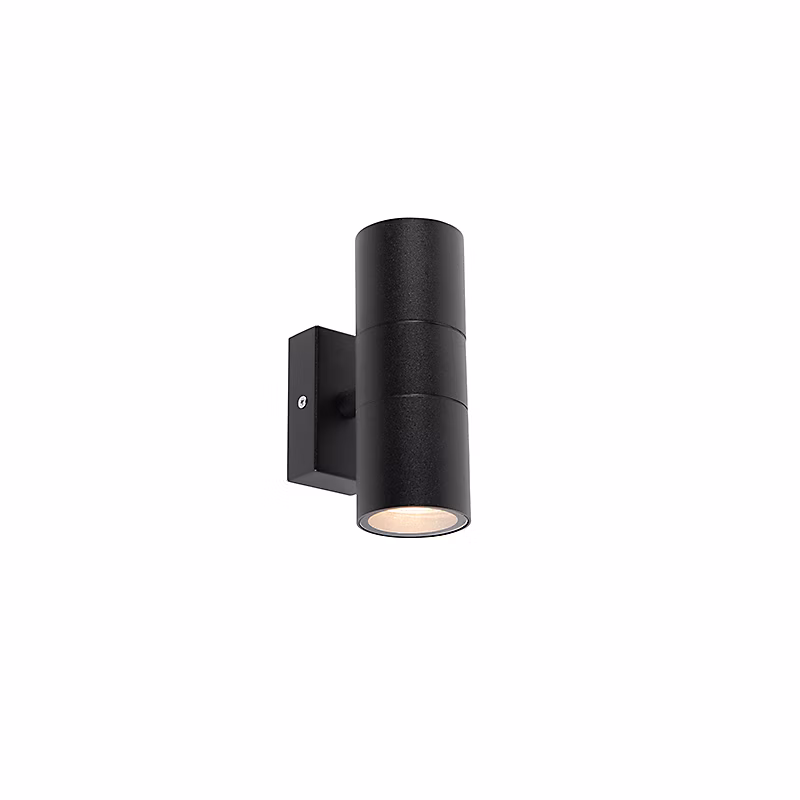 Applique murale extérieure noire 2 lumières IP44 – Duo