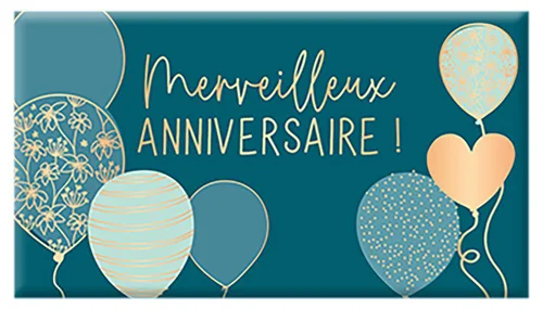 Chocolat noir « Merveilleux Anniversaire ! » bio Art Grafik - 40 g