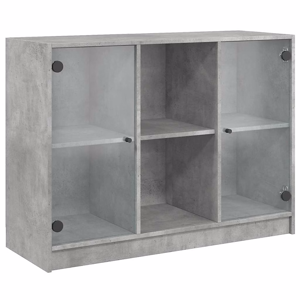Buffet gris béton 102x37x75 – 5 cm bois d'ingénierie vidaXL