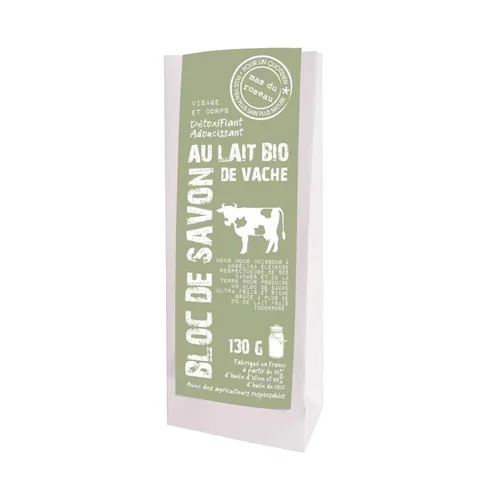 Bloc de savon au lait bio de vache Mas du Roseau - 130 g