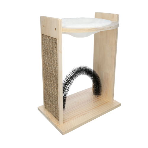 ARBRE À CHAT 'STIMPIE' FLAMINGO® - BEIGE - 48x29,5x62CM