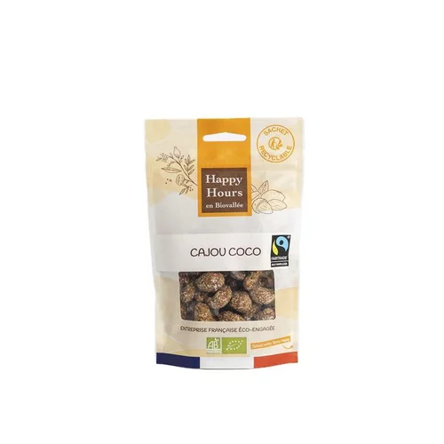 Cajou coco miel bio Happy Hours en Biovallée - 115 g