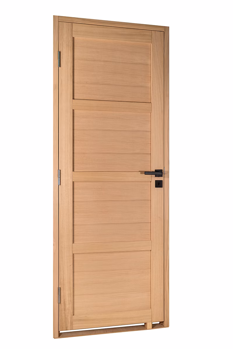 Bloc porte PARIS 4 Panneaux bois chene 2040 × 830 Gauche