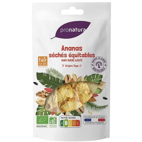 Ananas séchés équitables en tranches Pronatura - 125 g