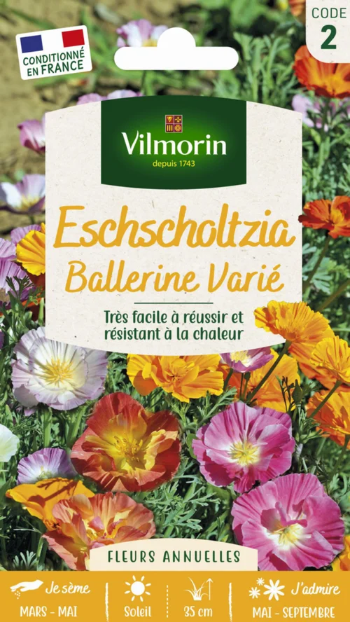 Eschscholtzia Ballerine Varié Vilmorin - graines à semer