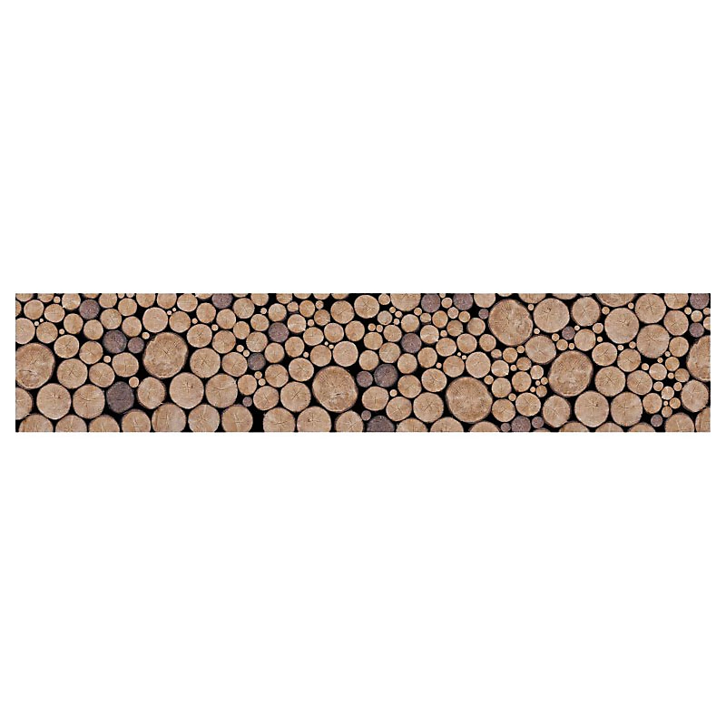 Brise vue imprimé BUCHE AUTOMNE XXL – H.1 x L.5 m, 100% occultant, Made in France par Scenolia + kit de fixation offert