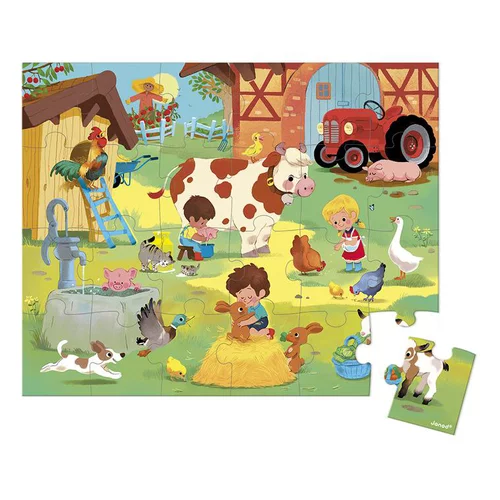 Puzzle Janod Une journée à la ferme - 24 pièces