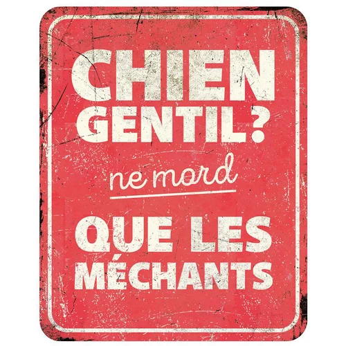 Panneau d'avertissement général coloris rouge en métal galvanisé D&D Home - 25 x 20 x 0,3 cm