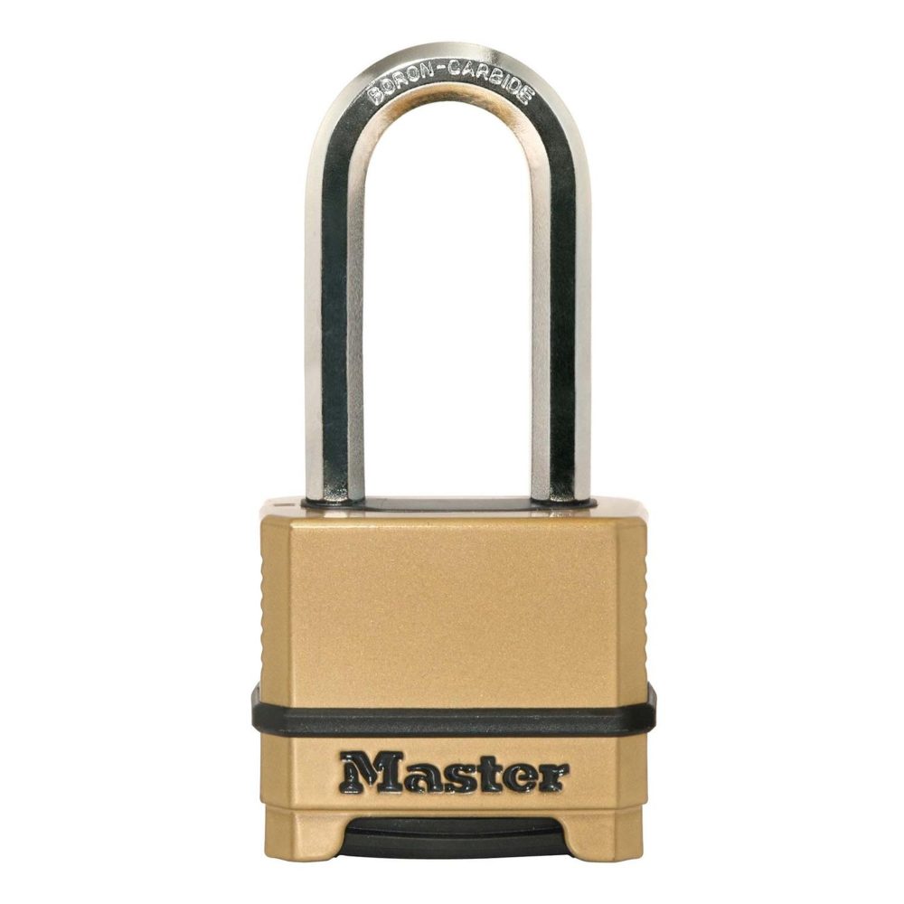 Master lock Cadenas Haute Sécurité [Combinaison] [Zinc] [Anse XL] [Extérieur] M175EURDLH – Matériel de jardin