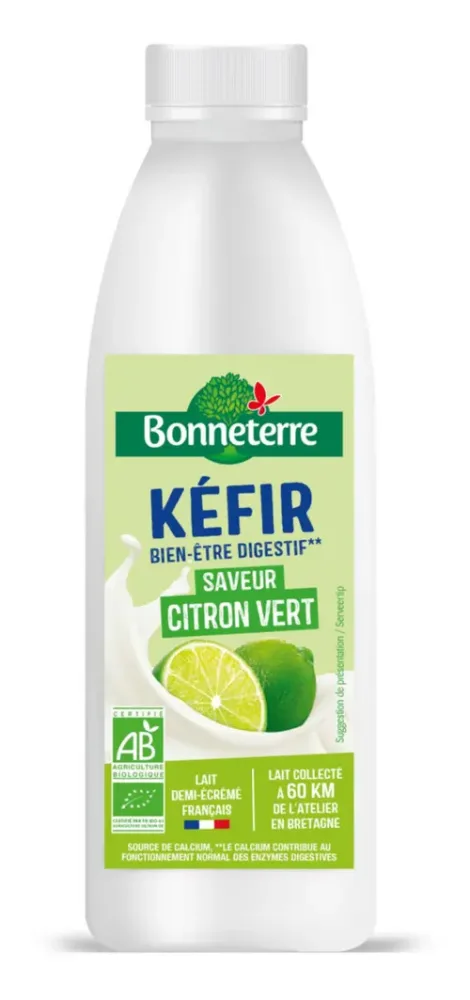 Kéfir saveur citron vert bio Bonneterre - 500 ml