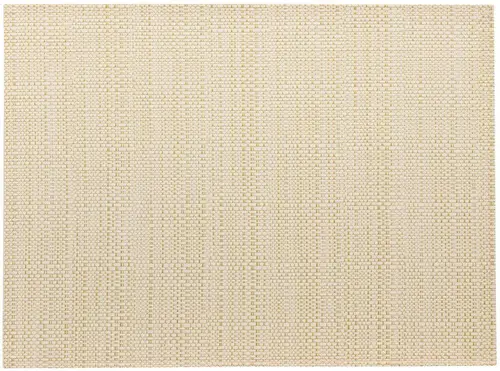 Set de table neige/or en PVC tissé Canna - 33 x 45 cm