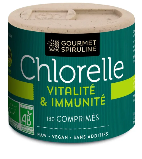 Complément alimentaire chlorelle bio Gourmet Spiruline - 180 comprimés
