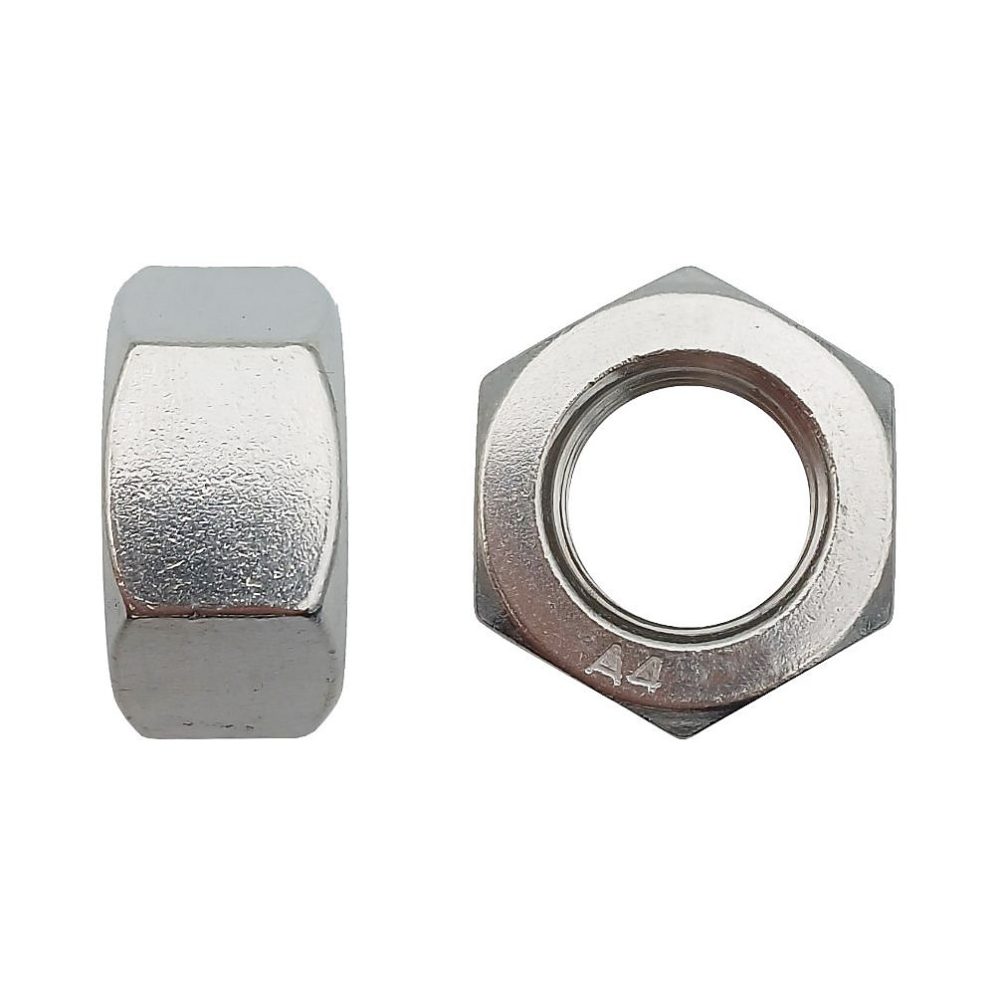 10 Ecrous Hexagonaux Bas M36 mm – DIN 439, Inox A4, D-Work