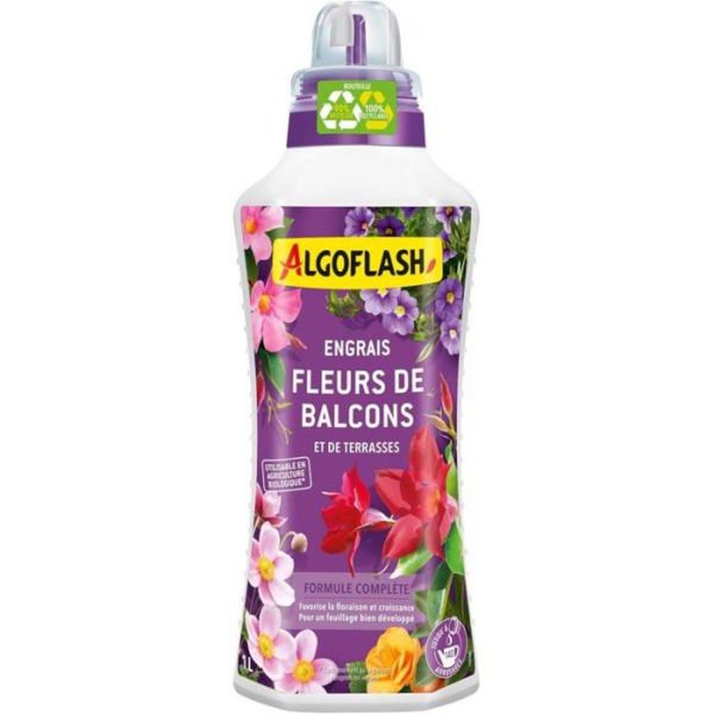 ALGOFLASH Engrais fleurs - algoflash - fleurs, terrasses & balcons - 1 l - uab – Produits de jardinage