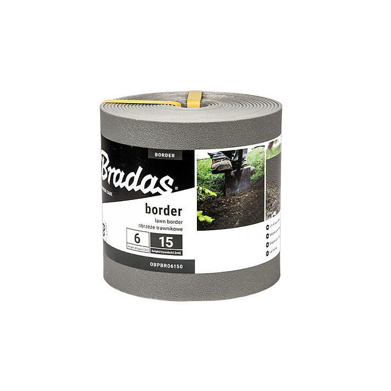 Bordure de jardin grise BORDER Longueur 6M Hauteur 150mm | Bordure de jardin