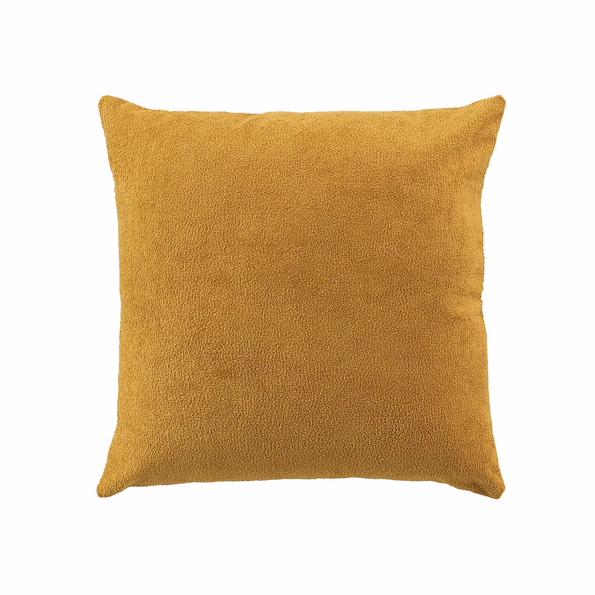 Coussin – Effet bouclette (45 × 45 cm, Jaune)