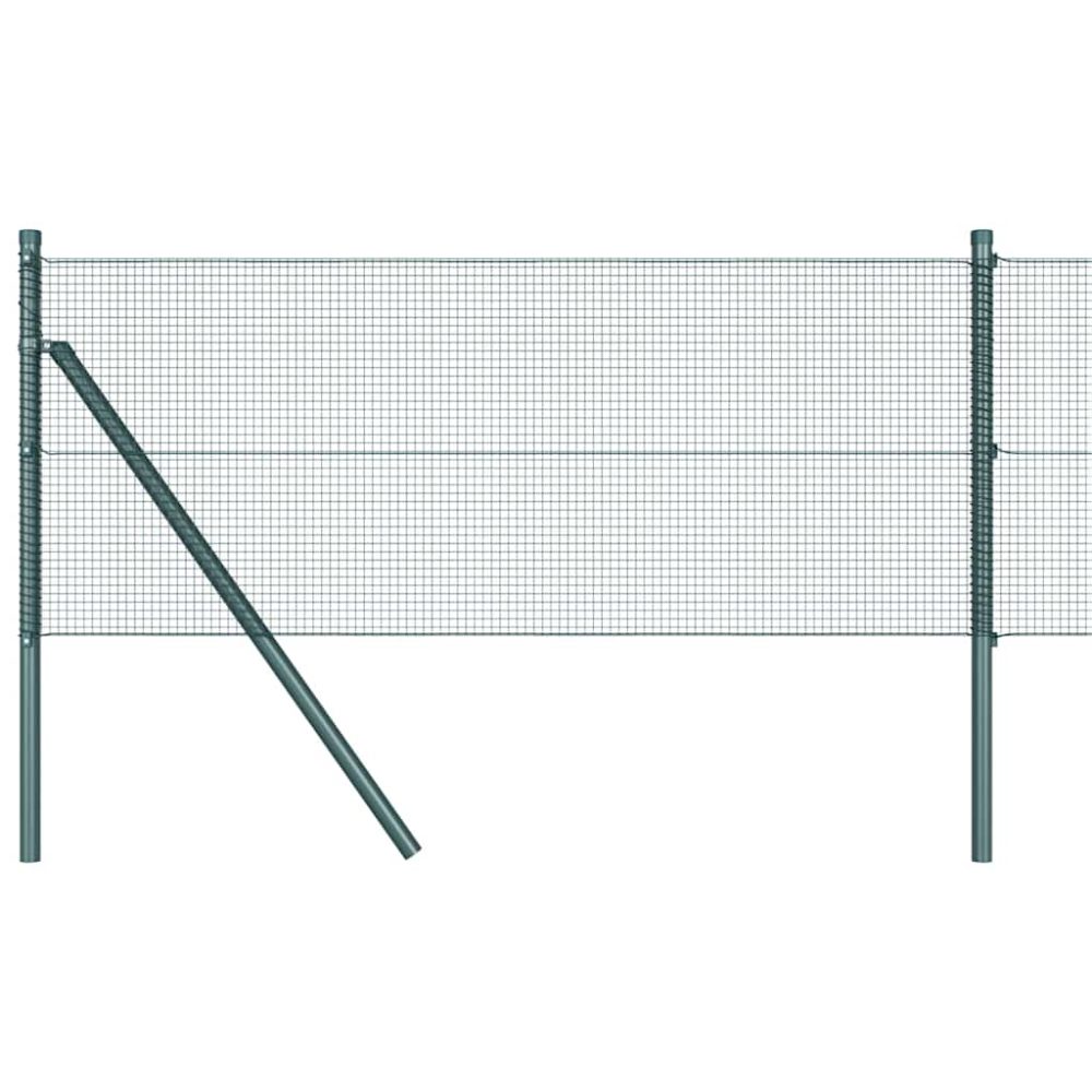 vidaXL Clôture en fils soudés pour fixation au sol 25 x 0,8 m Vert – Aménagement du jardin