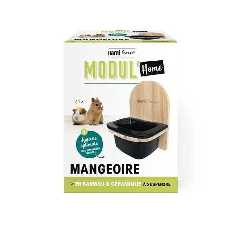 Mangeoire à suspendre en bois et céramique Hamiform Modul'Home