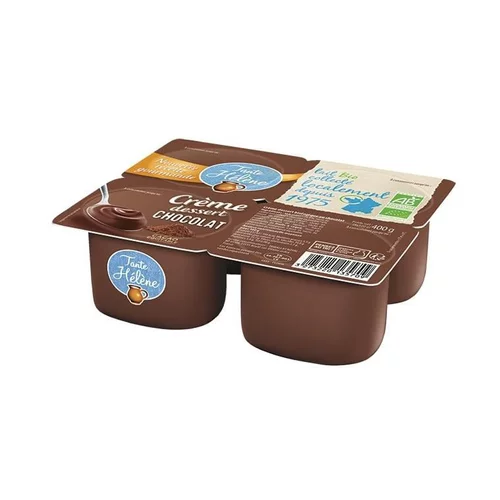 Lot de 4 desserts au chocolat bio Tante Hélène - 4 x 100 g