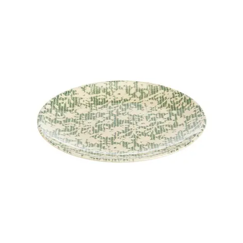 Assiette à dessert en grès vert Léa - Ø 21 cm