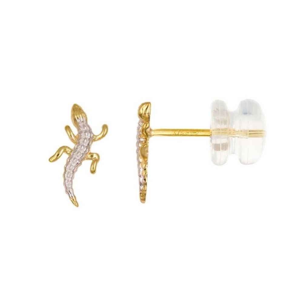 L'ATELIER D'AZUR Boucles d'Oreilles Or Bicolore Salamandre – Solutions extérieures