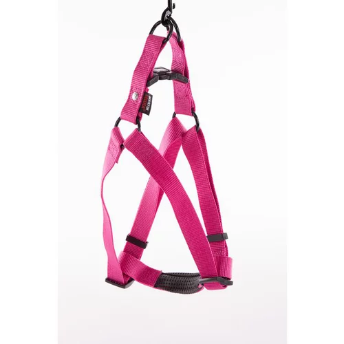 Harnais baudrier réglable rose pour chien - 2x50/70 cm