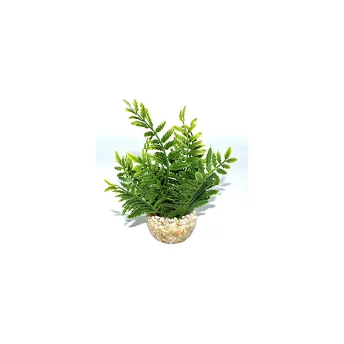 Fougère verte en plastique petit modèle 18 cm