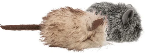 Jouet pour chat en peluche coloris multicolore souris avec catnip Trixie - 9 cm