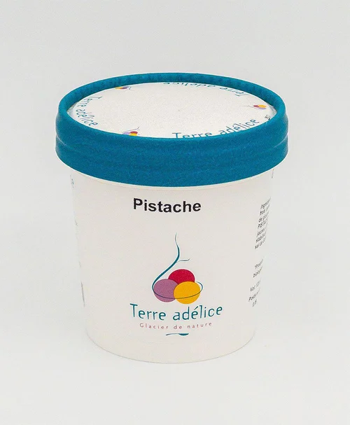 Glace pistache Terre Adélice - Pot de 120 ml