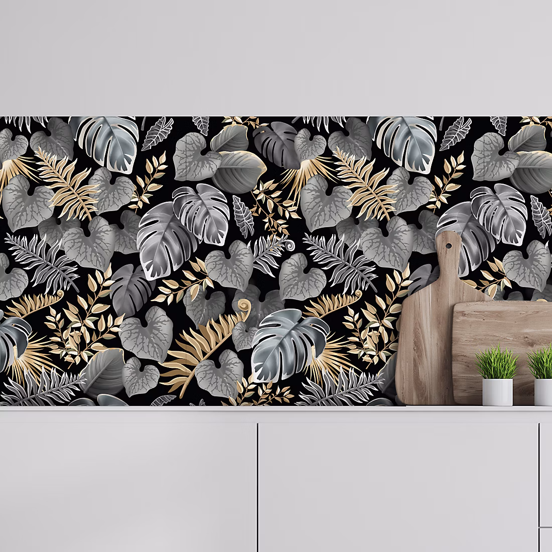 Crédence adhésive décoration florale 60 × 200 cm