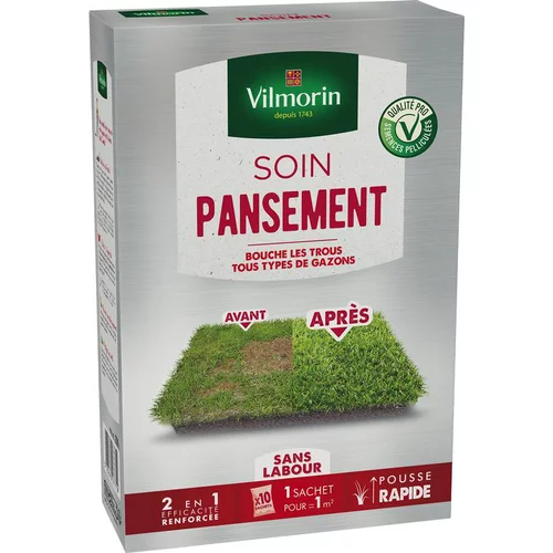 Graines de gazon à semer soin pansement express 2 en 1 Vilmorin - en étui de 250 g