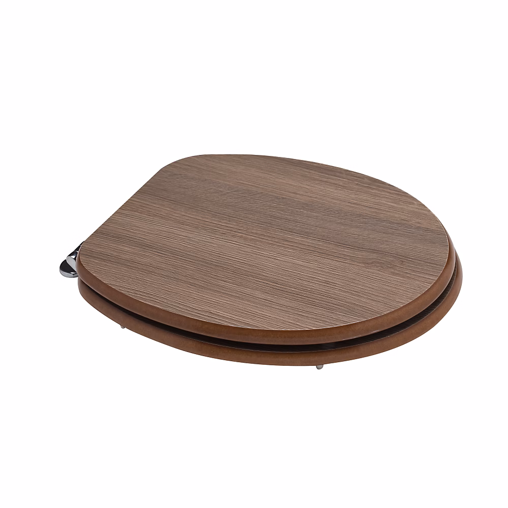 Abattant Universel Pour Toilettes En Mdf – Finition Effet Bois Chêne Fumé