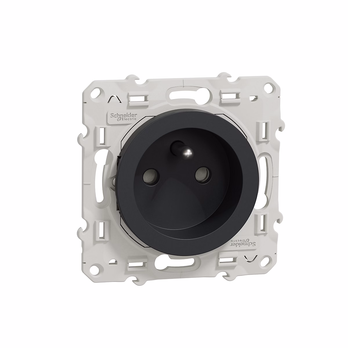 Mécanisme prise avec terre Schneider Electric Odace anthracite – Réf. URUAZXQYO5418068424
