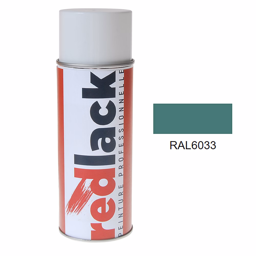 Bombe de peinture Aérosol – spray | 400ml | RAL 6033 Turquoise menthe | Mat | multisupport | Redlack | RAL6033