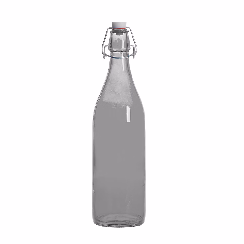 Bouteille à limonade avec son bouchon mécanique 1 l gris fumé – Réf. YZYAPPXLS4038693165