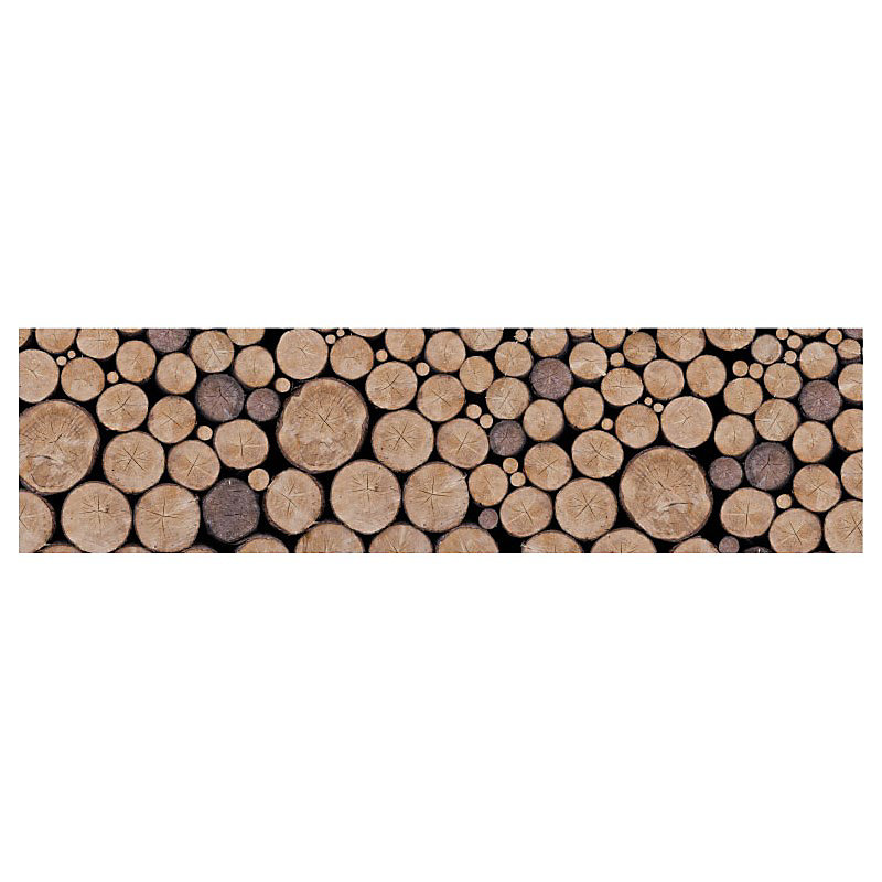 Brise vue imprimé BUCHE AUTOMNE rondins – H.0.8 x L.3 m, 100% occultant, Made in France par Scenolia + kit de fixation offert