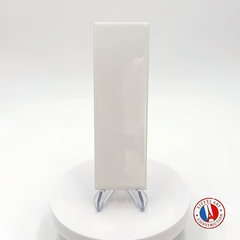Carrelage sol / mur briquette rectangulaire uni blanc brillant 5 × 15 cm FÄRGBLOCK LUCIDO BIANCO FGB101L