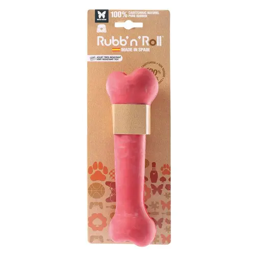 Os en caoutchouc pour chien Rubb’n’Red - 22 cm