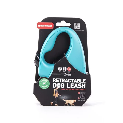 Laisse rétractable turquoise Instinct Sangle - taille XS
